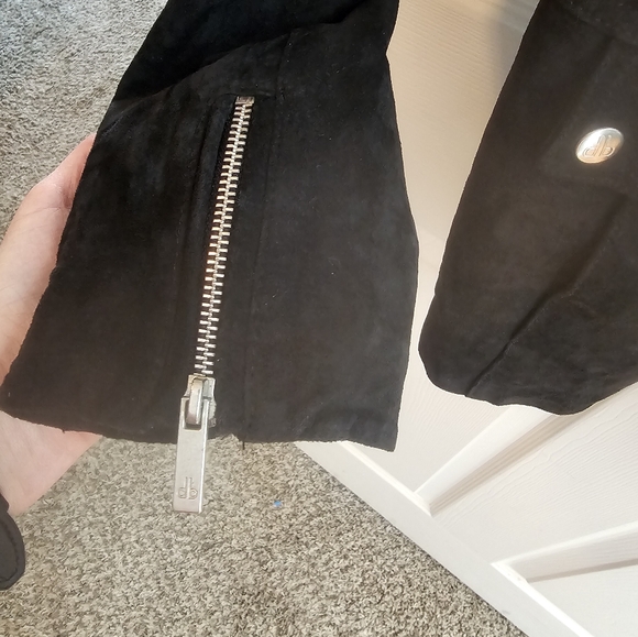 Dennis Basso Washable Suede Zip Front Jacket - Picture 3 of 4